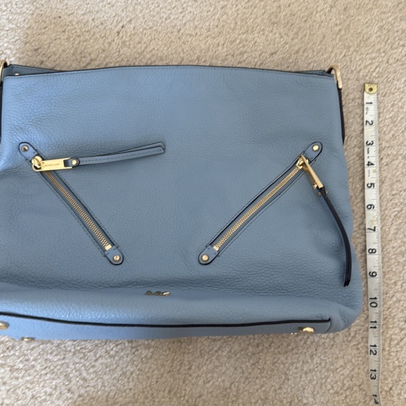 NWT MICHAEL KORS PEBBLED LEATHER BAG/TOTE. PALE BLUE